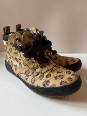 Keds animal print lace up shoes Little Girls Size 13